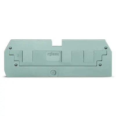 Step-down cover plate; 1 mm thick; for 3-conductor 284-681 terminal blocks; gray