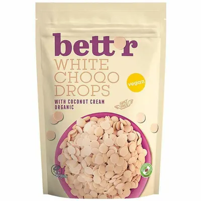 Choco drops din ciocolata alba bio 200g Bettr