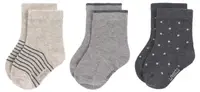 Șosete pentru bebeluși Lassig - Cosy Leg Wear, 3 bucăți, 19-22 cm, gri