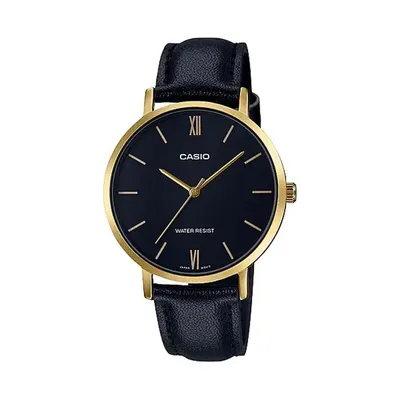 Ceas Damă Casio 3H LEATHER - GOLD, BLACK