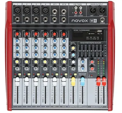 Mixer pasiv cu efect încorporat Novox - M8, roșu