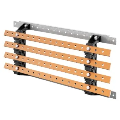 Pair of Busbar-Holder - For Flat Busbars 25x4-30x5 - 250-400a - For Structures D=300 - Structures L=600 - For Qdx 630l