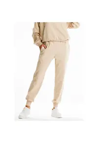 Pantaloni sport dama M317 - Bumbac/Elastan - Bej