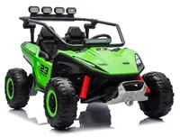 UTV electric pentru 2 copii Kinderauto Vector V2 Dune-Buggy, 220W, 12V, roti moi, scaun tapitat, echipat premium, verde