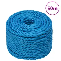 vidaXL Frânghie de lucru, albastru, 12 mm, 50 m, polipropilenă