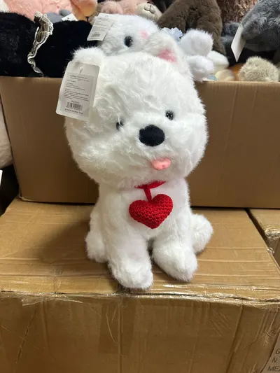 Cățeluș din Pluș "Lovely Puppy" – Medalion Inimă