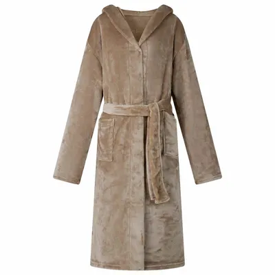 vidaXL Robe cu glugă Culoare Cămilă XXXL Flanelă