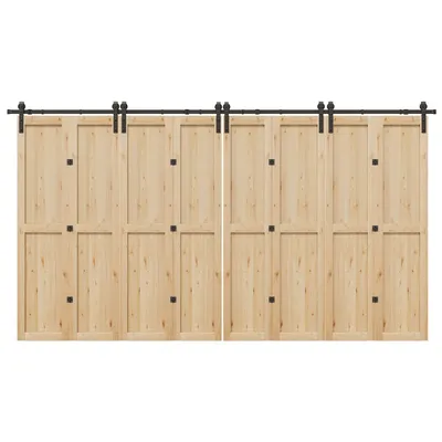 Gossi set feronerie pentru usi glisante, negru, 400 cm, otel
