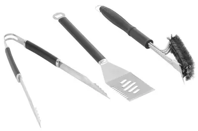 Set pentru grătar 3 în 1 Hecht - spatulă, clește și perie