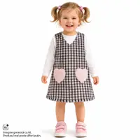 Rochie copii Chicco, alb cu negru, 00214-69MC
