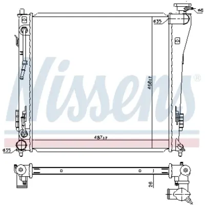 Radiator, racire motor NISSENS 67552