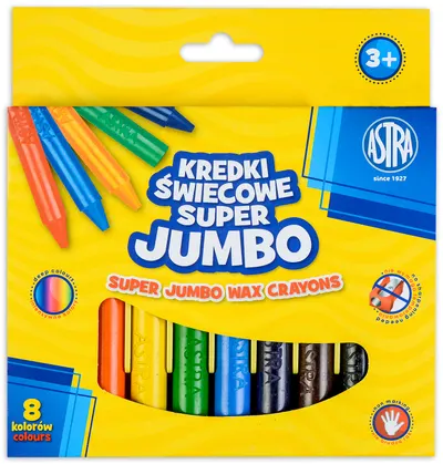 Pasteluri cerate Astra - Jumbo, 8 culori