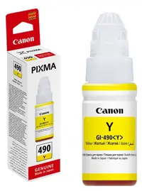 Sticlă cu cerneală Canon - GI-490 Y, pentru PIXMA G1400/G2400/G3400, Yellow
