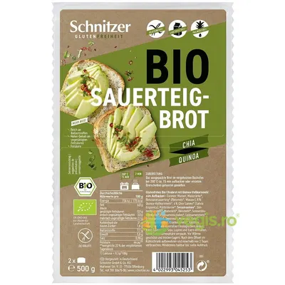 Paine cu Maia, Chia si Quinoa fara Gluten Ecologica/Bio 500g