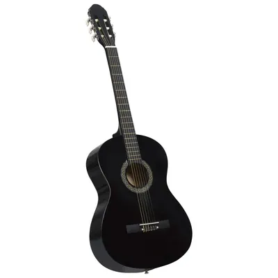 Gossi chitara clasica incepatori, negru, 4/4 39, lemn de tei