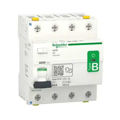 Intreruptor Curent Rezidual Id - 4 Poli - 80 A - Class B 300 Ma