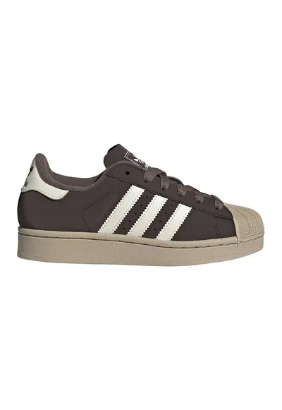 Pantofi sport low-cut Superstar II de piele - Alb/Maro