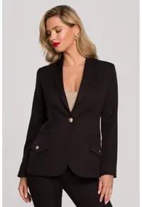Sacou elegant cu nasturi decorativi - - Negru