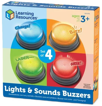 Trusă educațională Learning Resources - Butoane de sunet, 4 buc