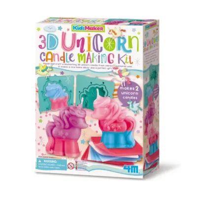 Kit creativ , Creeaza lumanari 3D cu unicorn KidzMaker