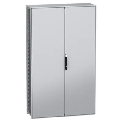 Dulap modular, cu montaj pe pardoseala, PanelSeT SFN, din otel decarbonizat(verde), 2000x1200x400mm, IP55, cu placa de montaj, 2 usi