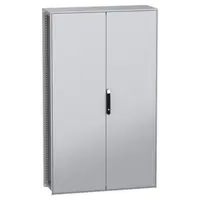 Dulap modular, cu montaj pe pardoseala, PanelSeT SFN, din otel decarbonizat(verde), 2000x1200x400mm, IP55, cu placa de montaj, 2 usi