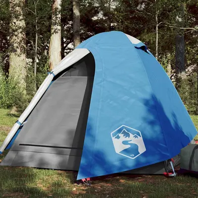 vidaXL Cort de camping cupolă pentru 2 persoane, albastru, impermeabil