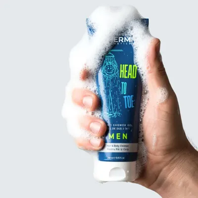 Gel De Duș Corp & Păr 2 În 1 - Pentru Bărbați, Cu Glicerină, Revigorant Și Hidratant, Curățare Blândă Pentru Corp & Păr - 250ml