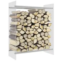 Gossi rastel lemne de foc transparent 80x35x100 cm sticla securizata