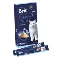 Recompense pentru pisici Brit Premium Creamy Treats Liver 6 buc x 15 gr