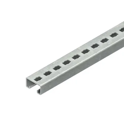 Profil C Tip 2986 Profil C, latimea fantei 18 mm, conform DIN EN 60715, cu perforare combinata 2986/700 FKL