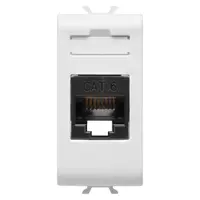 Priza Rj45 - Categoria 6 - Utp - 1 Modul - Alb Lucios - Antibacterian - Chorusmart