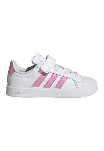Pantofi sport StreetTalk din piele ecologica cu velcro - Alb/Roz