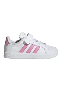 Pantofi sport StreetTalk din piele ecologica cu velcro - Alb/Roz