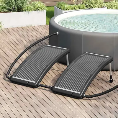 vidaXL Panou solar de încălzire de piscină, 2 buc., 110x65 cm, curbat