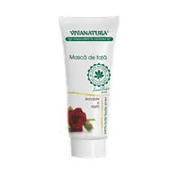Masca de fata cu argila activa si trandafir, 75ml, VivaNatura