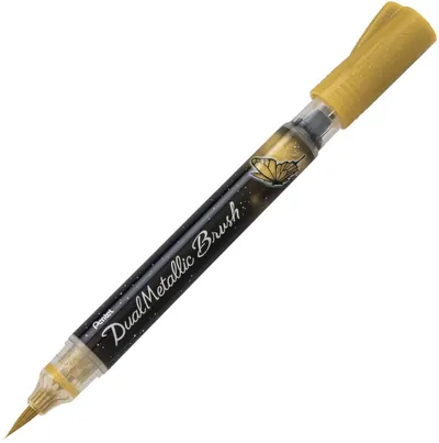 Pensulă Pentel Arts - Dual metallic, auriu
