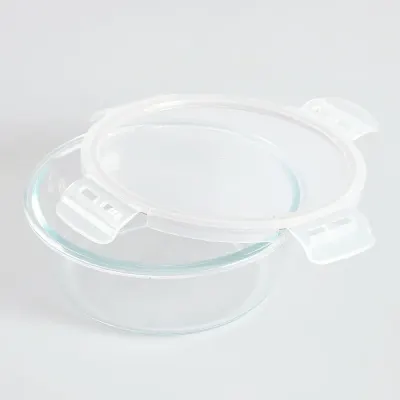 Caserola ermetica cu capac alb 860 ml