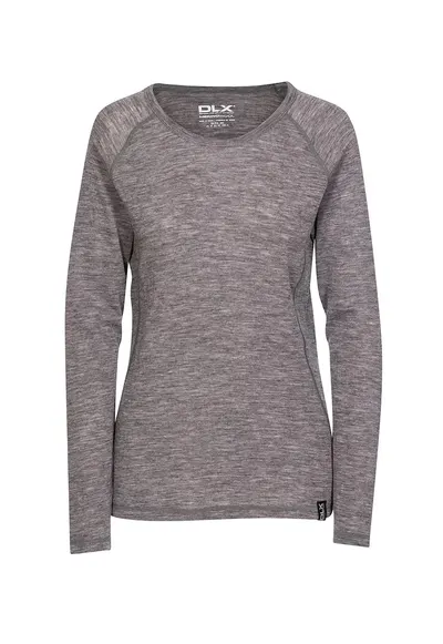 Bluza termica din lana Merinos Libra DLX - Gri inchis melange