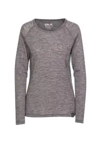 Bluza termica din lana Merinos Libra DLX - Gri inchis melange