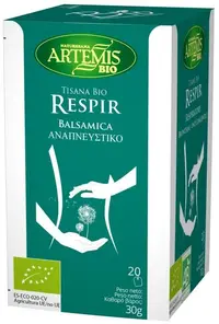 Ceai bio din plante pentru sistemul respirator Respir T, 20 pliculețe filtrante, Artemis Bio