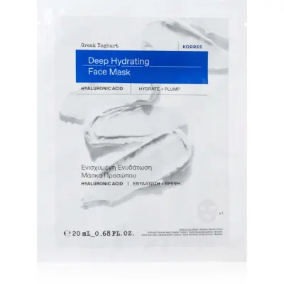 Korres Greek Yoghurt Hydration Recharge Sheet Mask masca de celule cu efect hidrantant si hranitor 20 ml