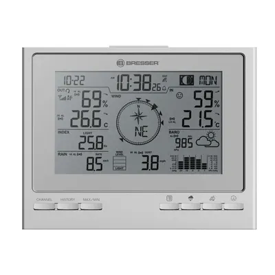 Statie meteo Bresser ClimateScout 7003110HZI000, argintiu