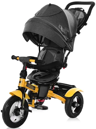 Tricicleta Lorelli - Neo, Yellow&Black, cu roti gonflabile