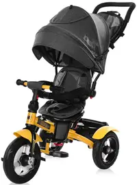 Tricicleta Lorelli - Neo, Yellow&Black, cu roti gonflabile