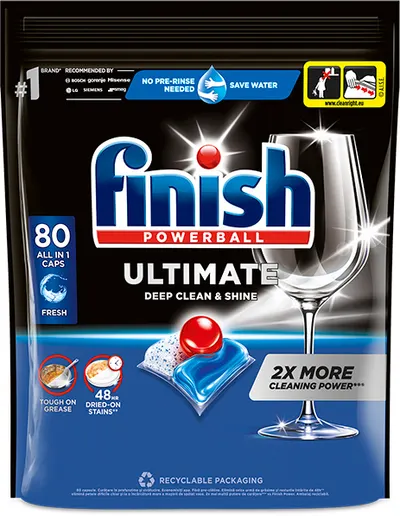 Capsule pentru mașină de spălat vase Finish - Ultimate AIO, 80 buc
