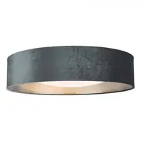 Lampa tavan Nysa 3 Light Flush Velvet Dark Grey Shade 60cm