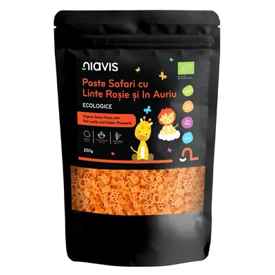Paste Safari cu Linte Rosie si In Auriu Pentru Copii, eco, 250g, Niavis