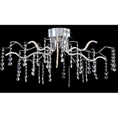Plafoniera Modern Spring LED 22 W, D.75, cm, H.30 cm,Nichel