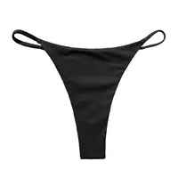 Slip Bikini Tanga Negru Damă